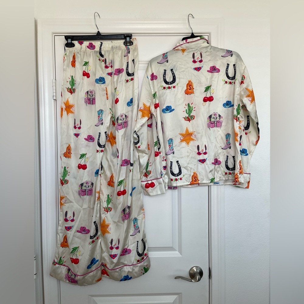 Nasty Gal White Printed Pajama Set - Picture 4 of 7